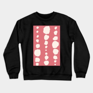 Modern abstract organic polka dots in watermelon piink Crewneck Sweatshirt